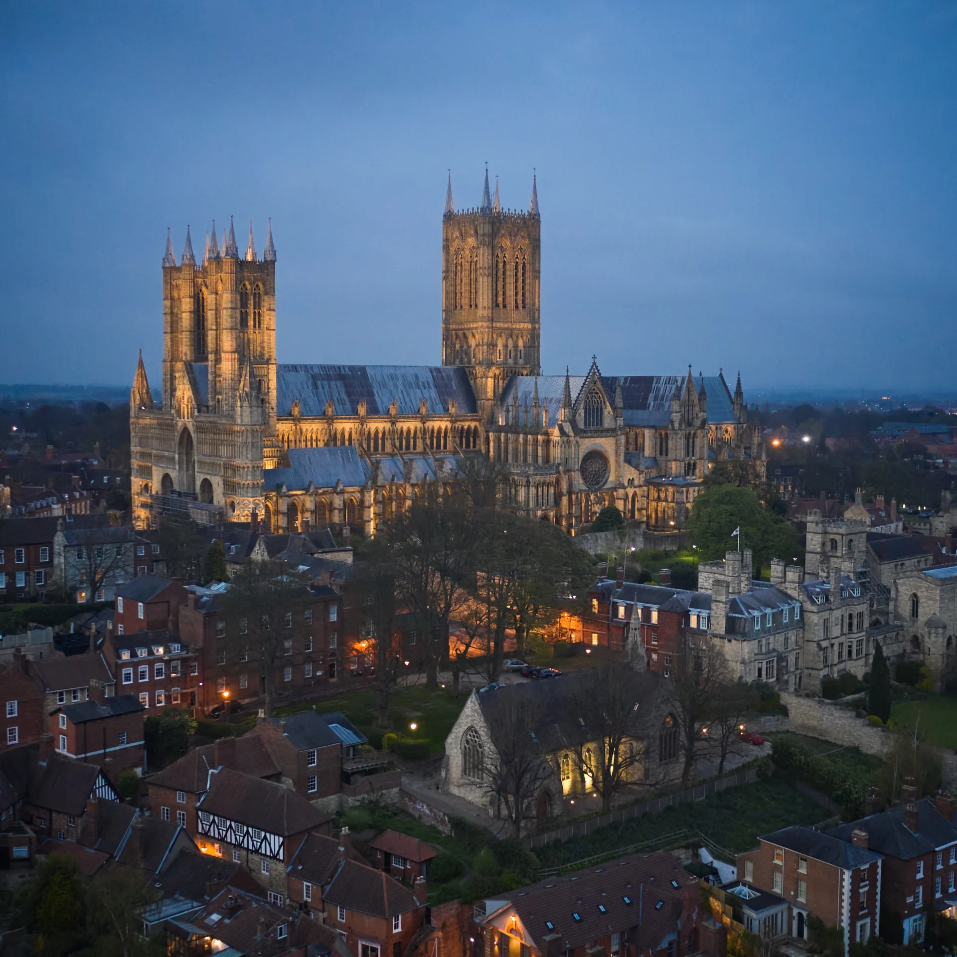 Drone image of Lincoln Cathedral by Phil Crow